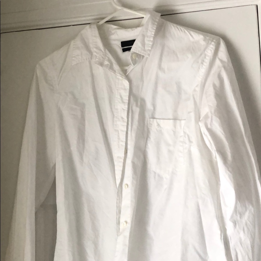JCrew white oxford